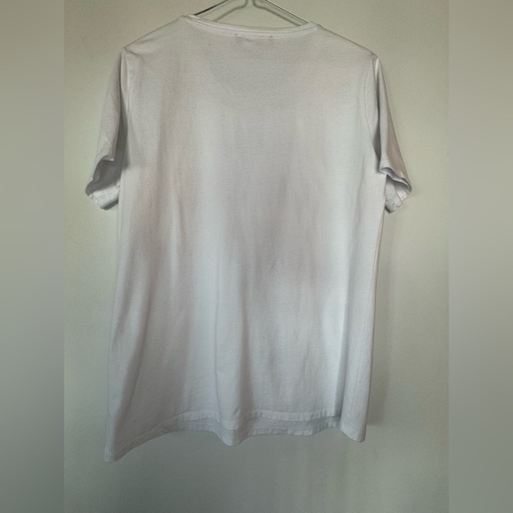 Bluemarine White T-Shirt – Size M, Embellished Neckline - Picture 7 of 11